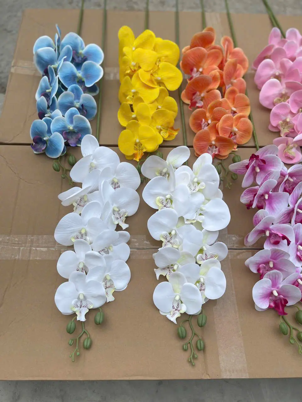 Hoa Lan Hồ Điệp Chất Liệu Cao Su 9 Bông - Ảnh 9