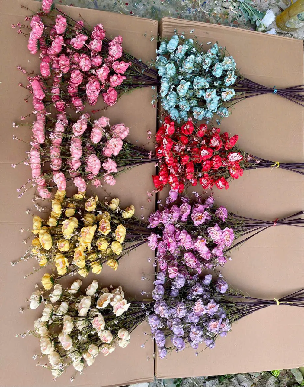 Hoa Trà Xốp Về Thêm Đủ Màu Bó - Ảnh 3